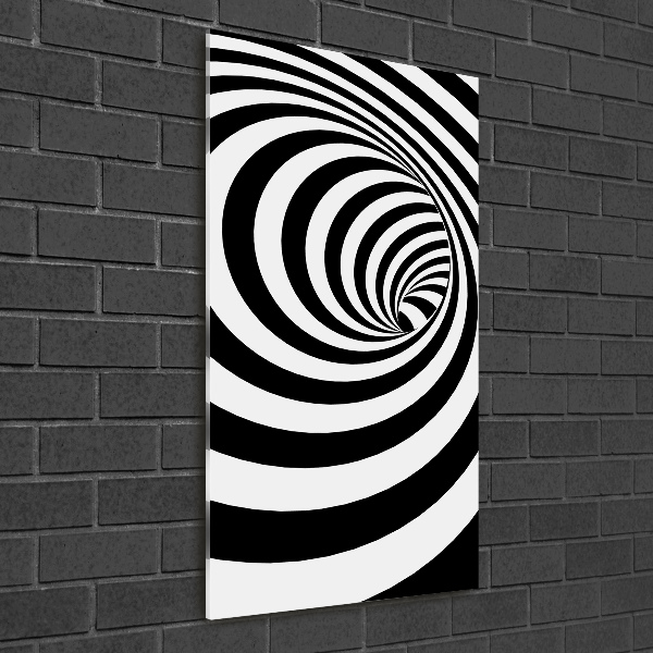 Wall art on glass Striped spiral