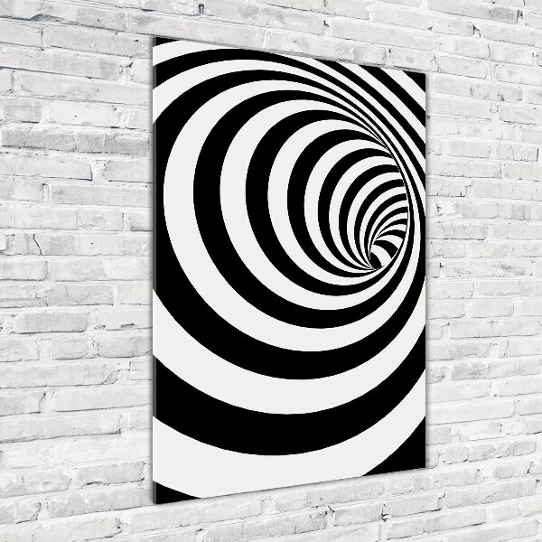 Wall art on glass Striped spiral