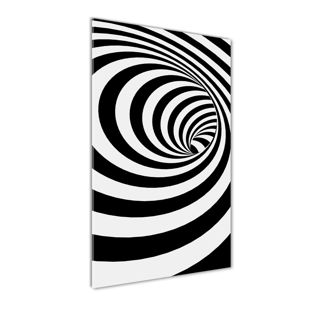 Wall art on glass Striped spiral