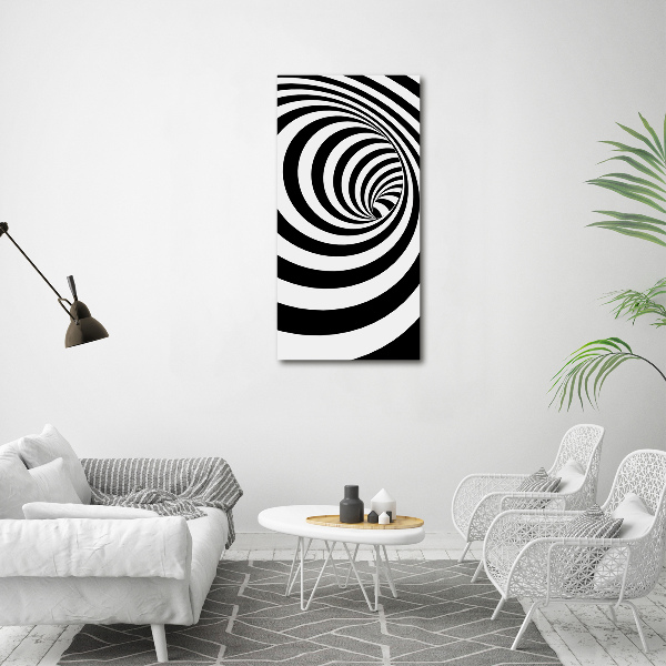 Wall art on glass Striped spiral