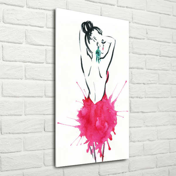 Wall art on glass Fashion illustration