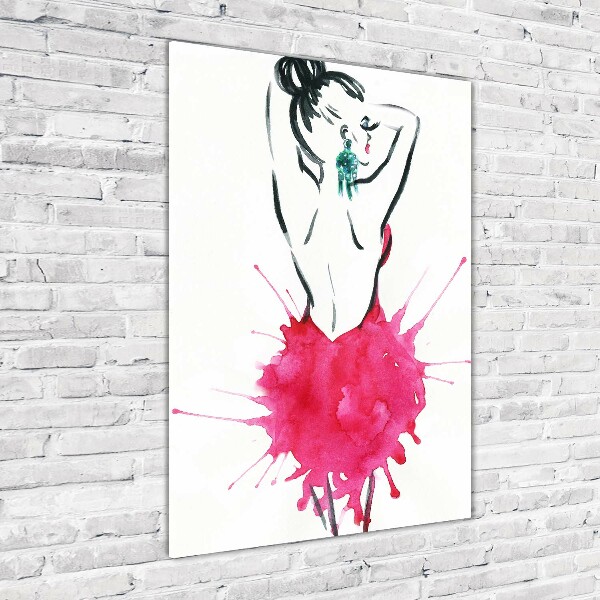 Wall art on glass Fashion illustration