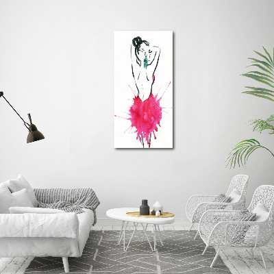 Wall art on glass Fashion illustration