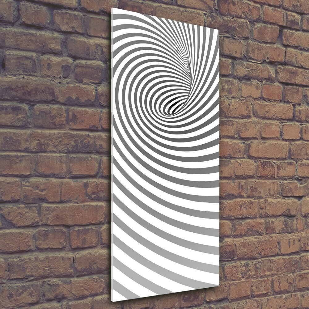 Glass wall art Striped spiral