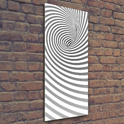 Glass wall art Striped spiral