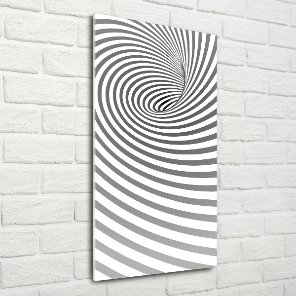 Glass wall art Striped spiral