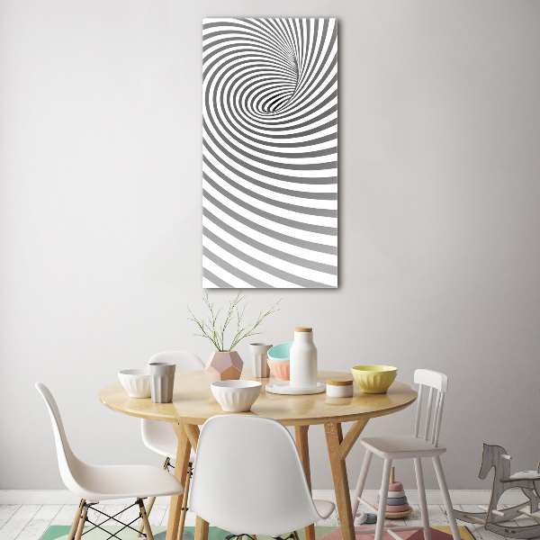 Glass wall art Striped spiral