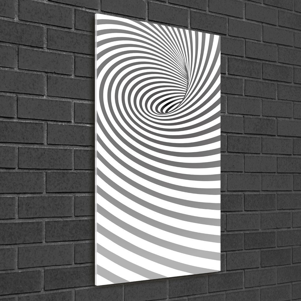 Glass wall art Striped spiral