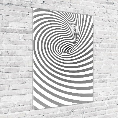 Glass wall art Striped spiral