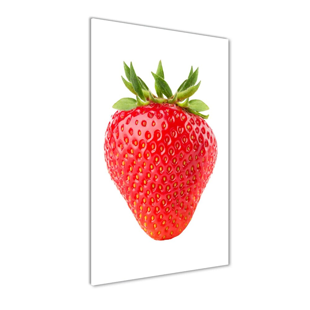 Glass wall art Strawberry