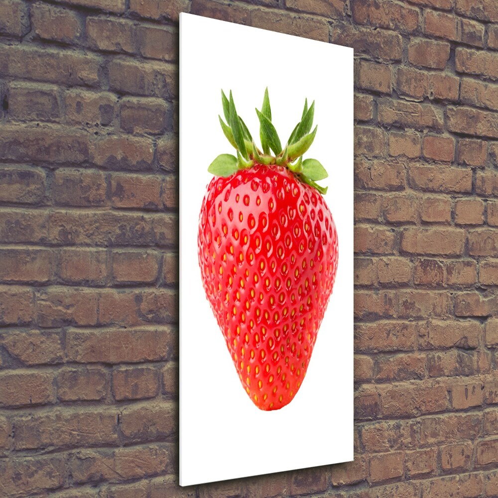 Glass wall art Strawberry