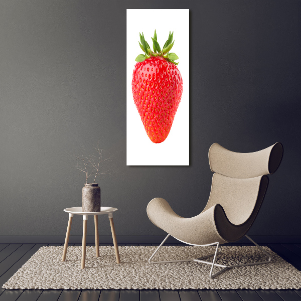 Glass wall art Strawberry