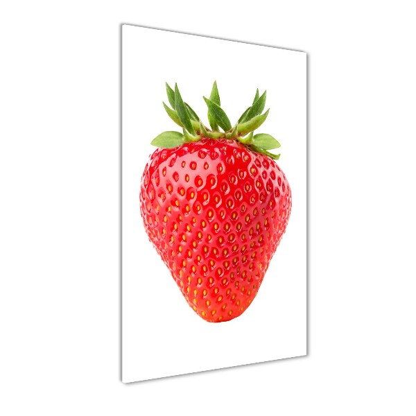 Glass wall art Strawberry