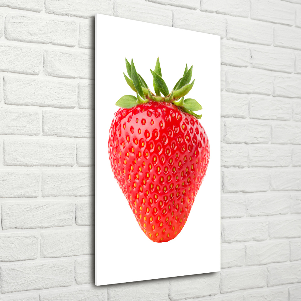 Glass wall art Strawberry