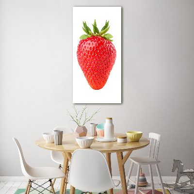 Glass wall art Strawberry