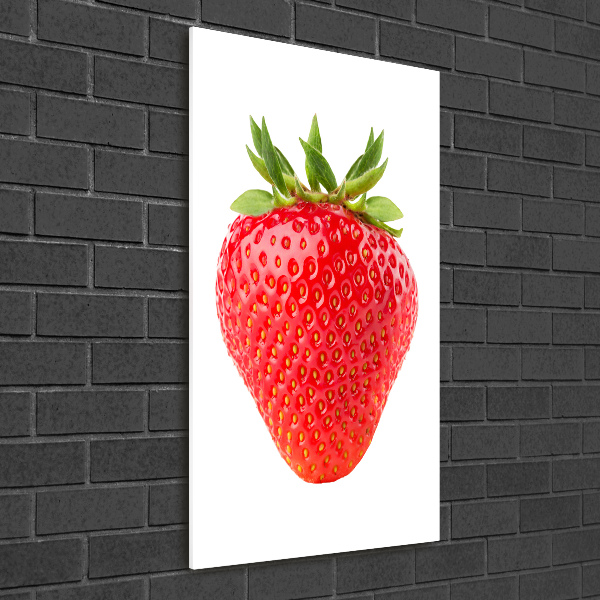 Glass wall art Strawberry