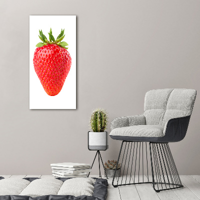 Glass wall art Strawberry