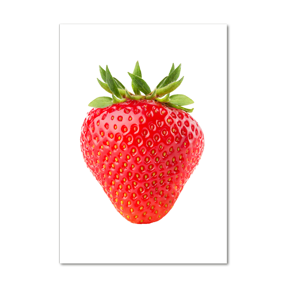 Glass wall art Strawberry