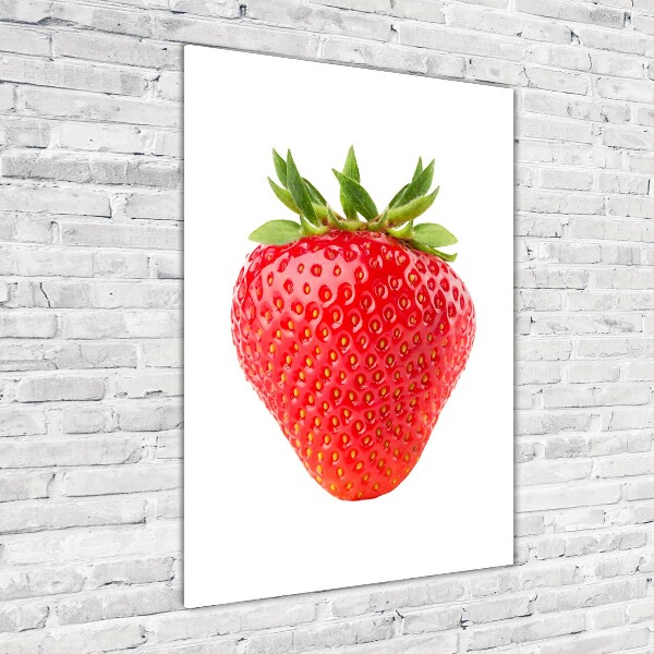 Glass wall art Strawberry