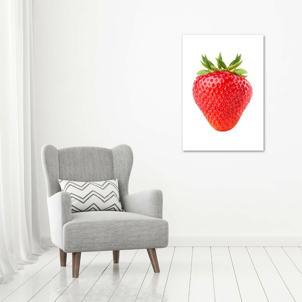 Glass wall art Strawberry