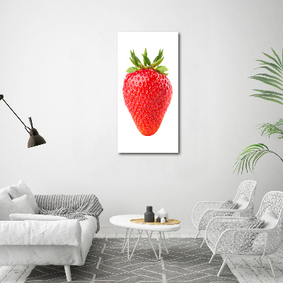 Glass wall art Strawberry