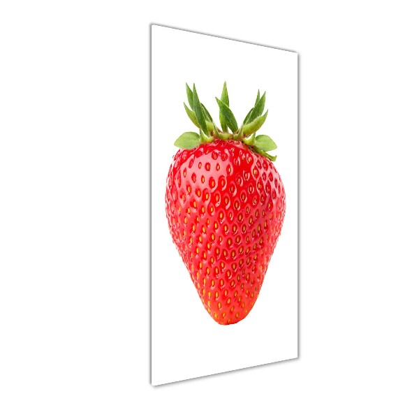 Glass wall art Strawberry