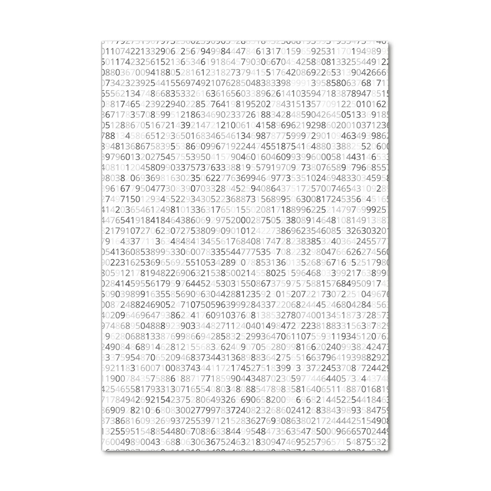 Print on a a glass Binary code