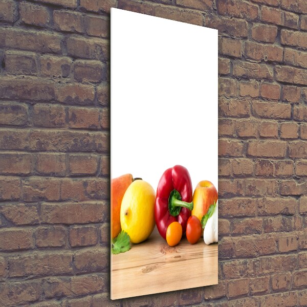 Glass wall art Fruits and vegetables