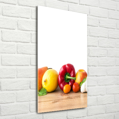 Glass wall art Fruits and vegetables