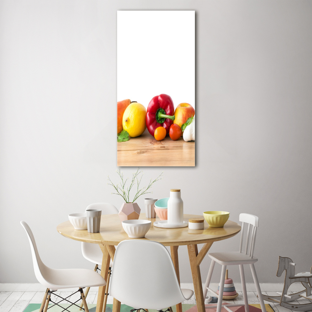 Glass wall art Fruits and vegetables