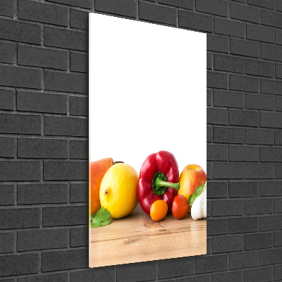 Glass wall art Fruits and vegetables