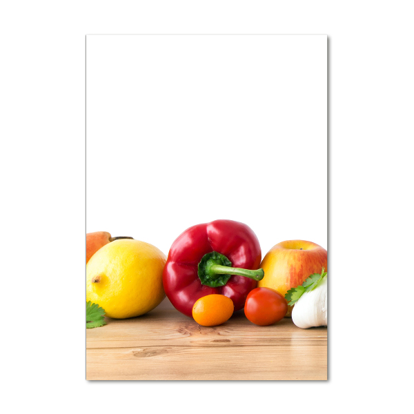 Glass wall art Fruits and vegetables