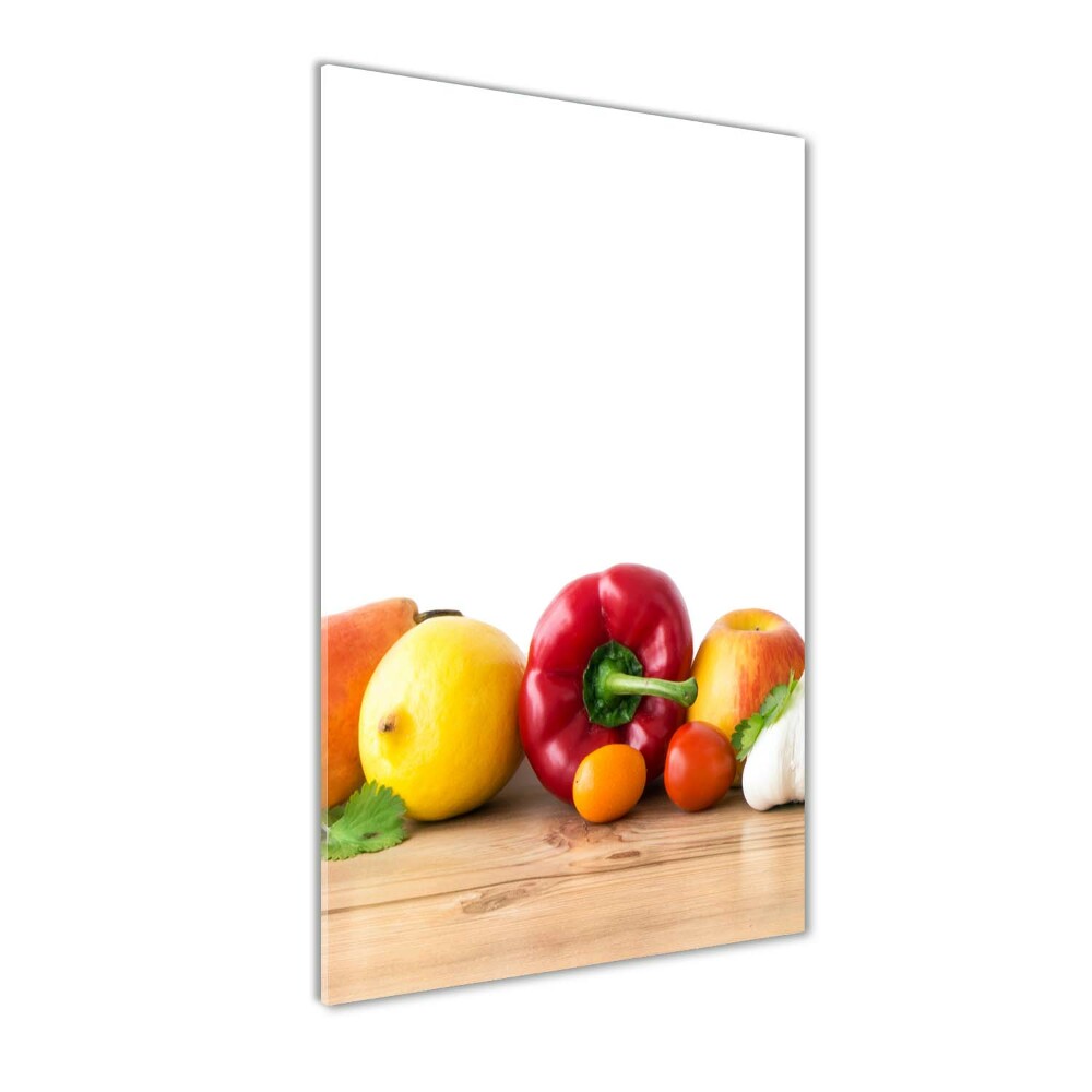 Glass wall art Fruits and vegetables