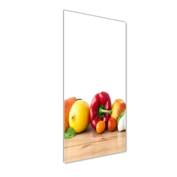 Glass wall art Fruits and vegetables