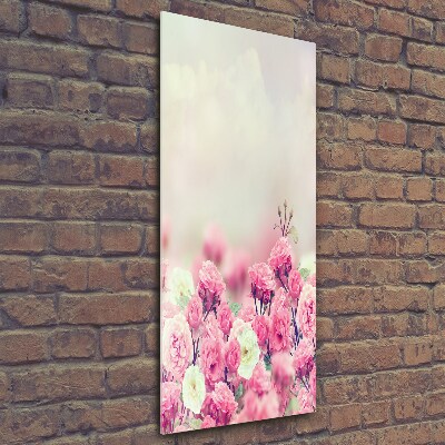 Glass picture wall art Wild Rose