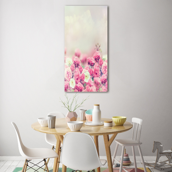 Glass picture wall art Wild Rose