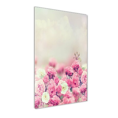 Glass picture wall art Wild Rose