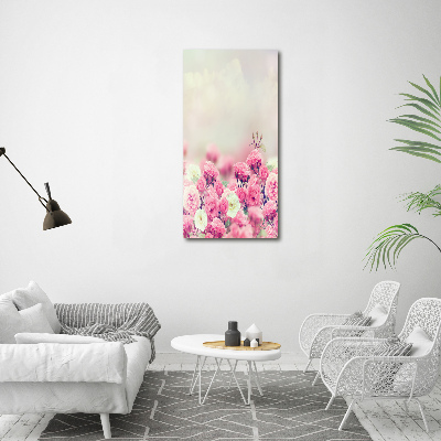 Glass picture wall art Wild Rose