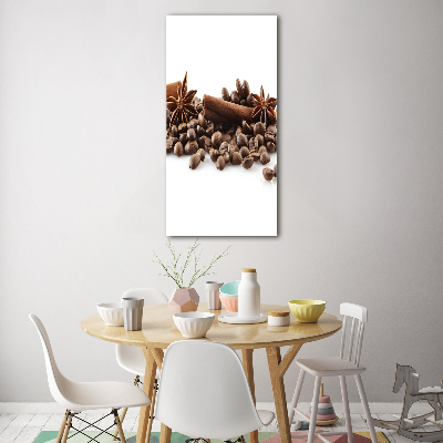 Glass wall art Coffee beans