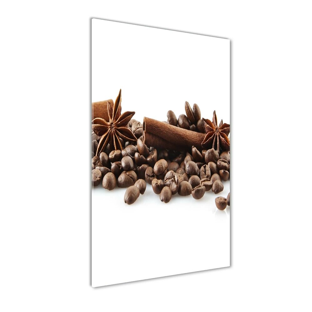 Glass wall art Coffee beans