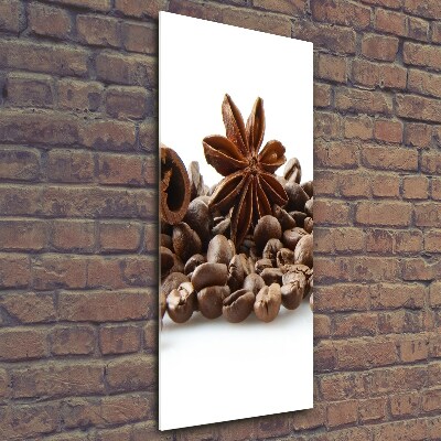 Glass wall art Coffee beans