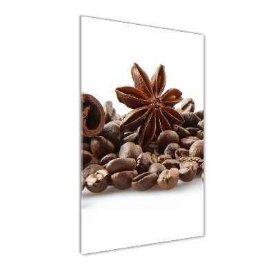 Glass wall art Coffee beans