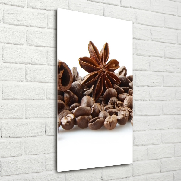 Glass wall art Coffee beans