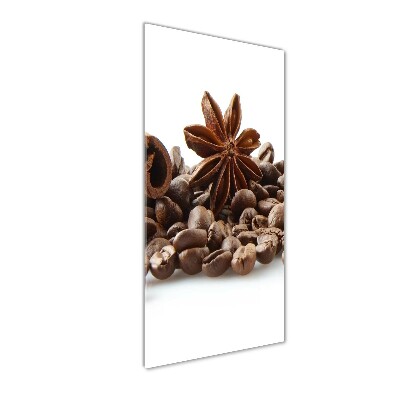 Glass wall art Coffee beans