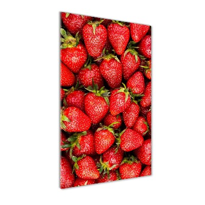 Print on a a glass Strawberries