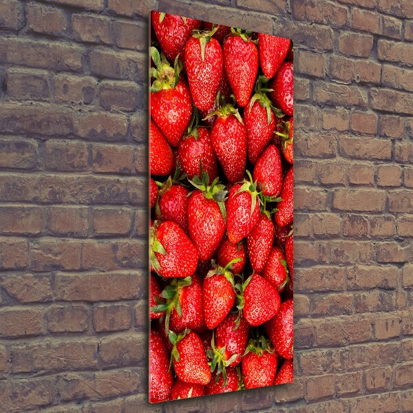 Print on a a glass Strawberries