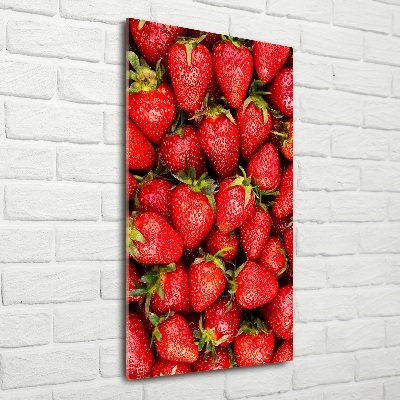 Print on a a glass Strawberries