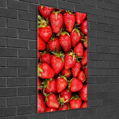 Print on a a glass Strawberries