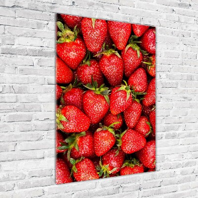 Print on a a glass Strawberries