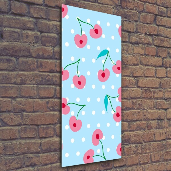 Wall art on glass Cherry